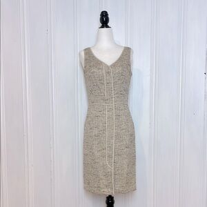 LAFAYETTE 148 NEW YORK Tailored Monochrome Weave Dress